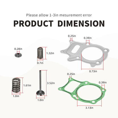 Intake Exhaust Valve Seal Spring Kit for Honda Recon 250 TRX250 TE (2002–2023)