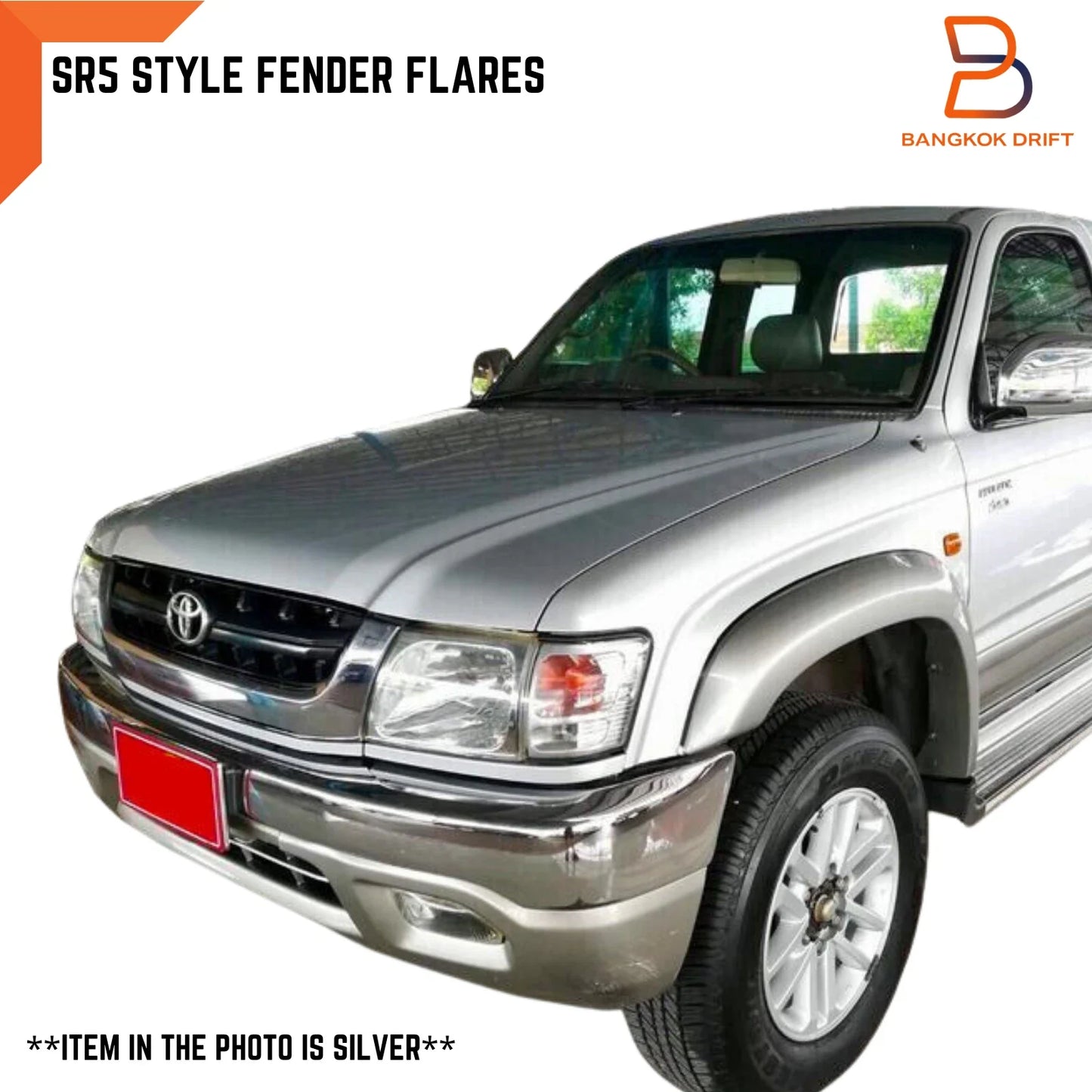 Matte Black SR5 Fender Flare Arch for Toyota Hilux Ute (1997-2004)