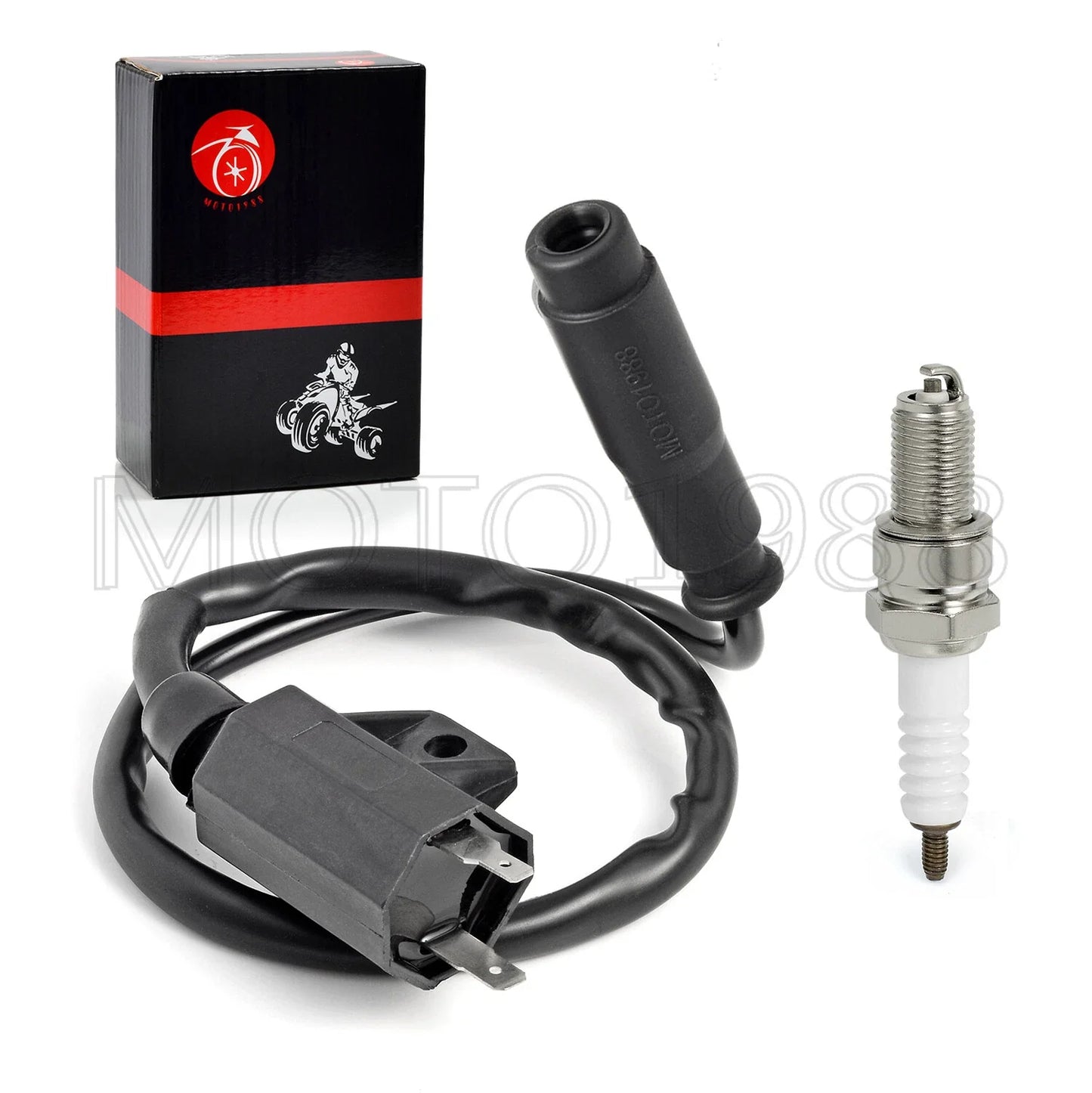 Ignition Coil + Spark Plug + Cap 4x4 for Kawasaki Teryx 750 (2008–2013)