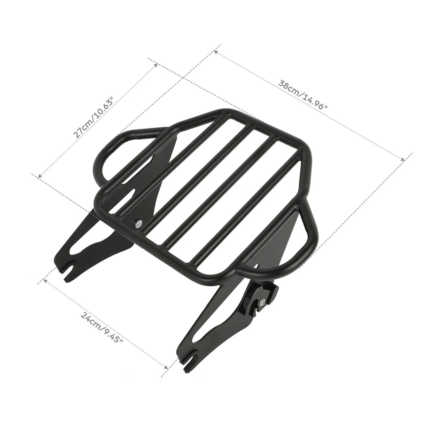 Detachable Backrest Sissy Bar Luggage Rack for Harley Street Glide (2009-2025)