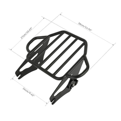 Detachable Backrest Sissy Bar Luggage Rack for Harley Street Glide (2009-2025)