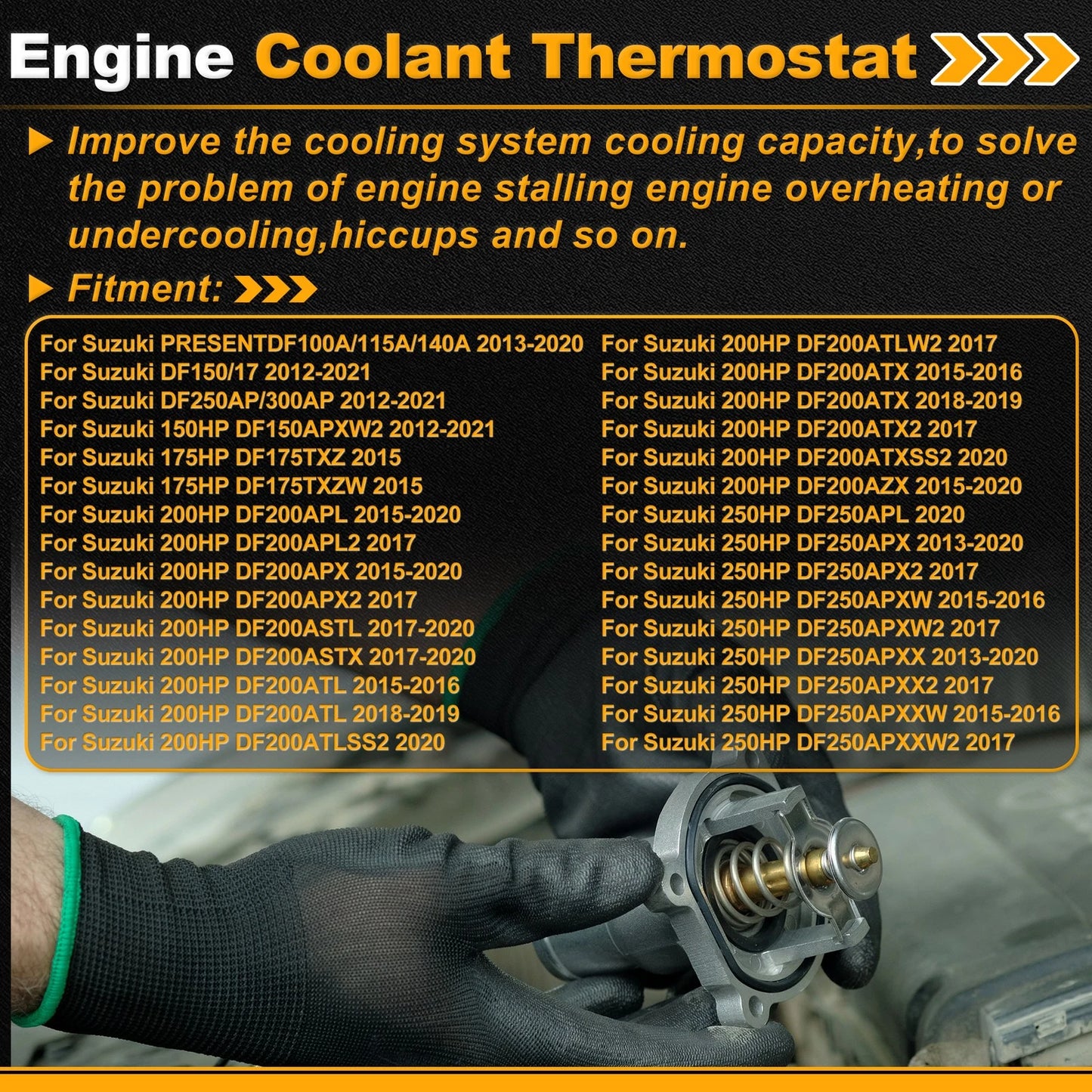 Engine Coolant Thermostat 1767090J20 for Suzuki PRESENTDF100A/115A/140A (2013–2020)