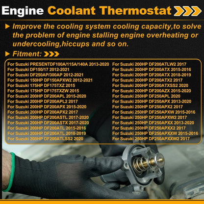 Engine Coolant Thermostat 1767090J20 for Suzuki PRESENTDF100A/115A/140A (2013–2020)
