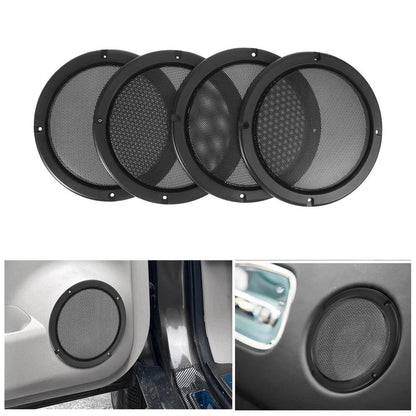 4 x 6.5 Inch Car Door Speaker Grills Covers Mesh Guard Black