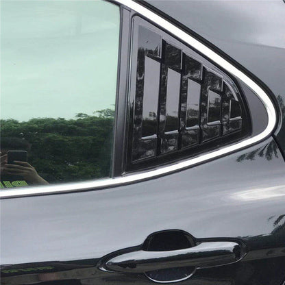 Bright Black Window Louvers Rear Vent Cover Trim 2x for Toyota Camry (2018–2023)