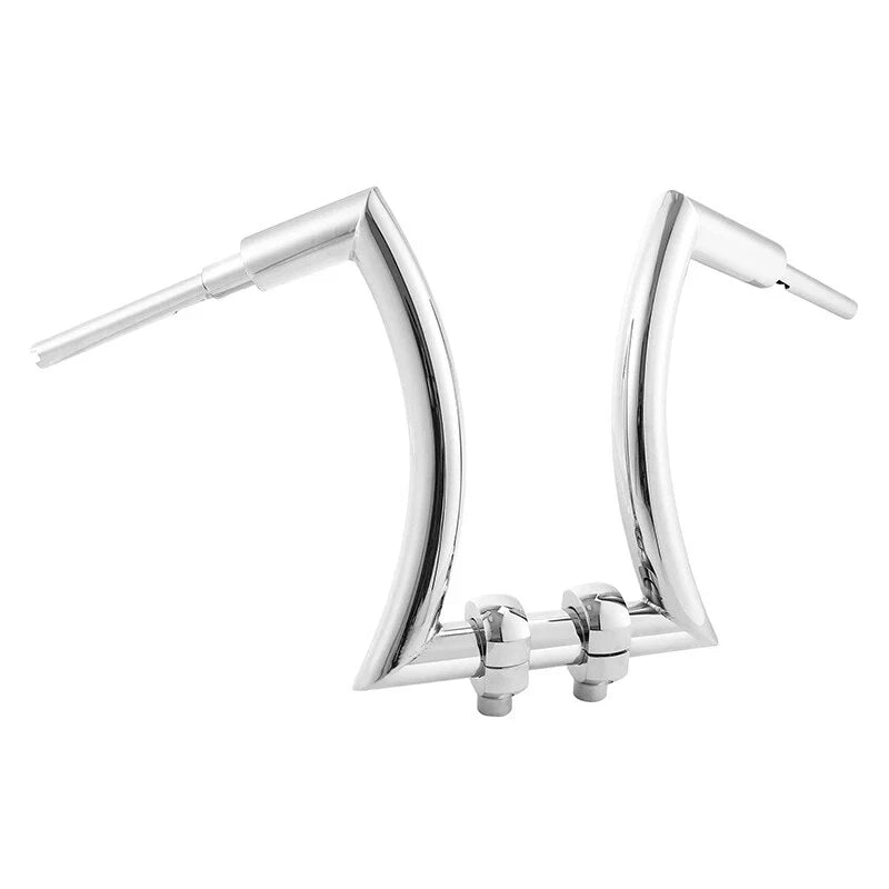 16" Chrome Rise 2" Hanger Handlebar with Risers for Harley Softail