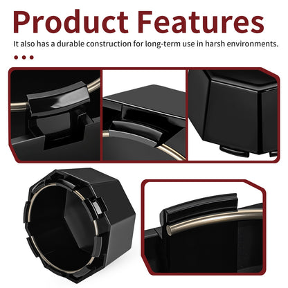 2Pcs Matte Black Hub Cap Cover for Polaris Sportsman 570 (2015–2025)