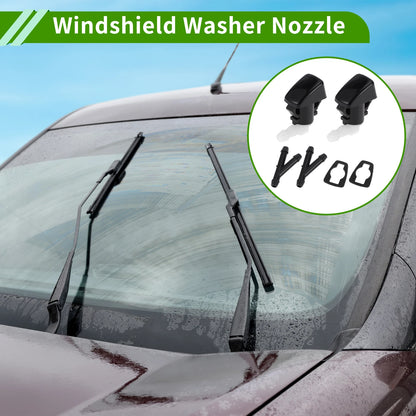 Windshield Washer Nozzle Set of 2 with Y Hose Connector for Chevrolet (2013–2017)