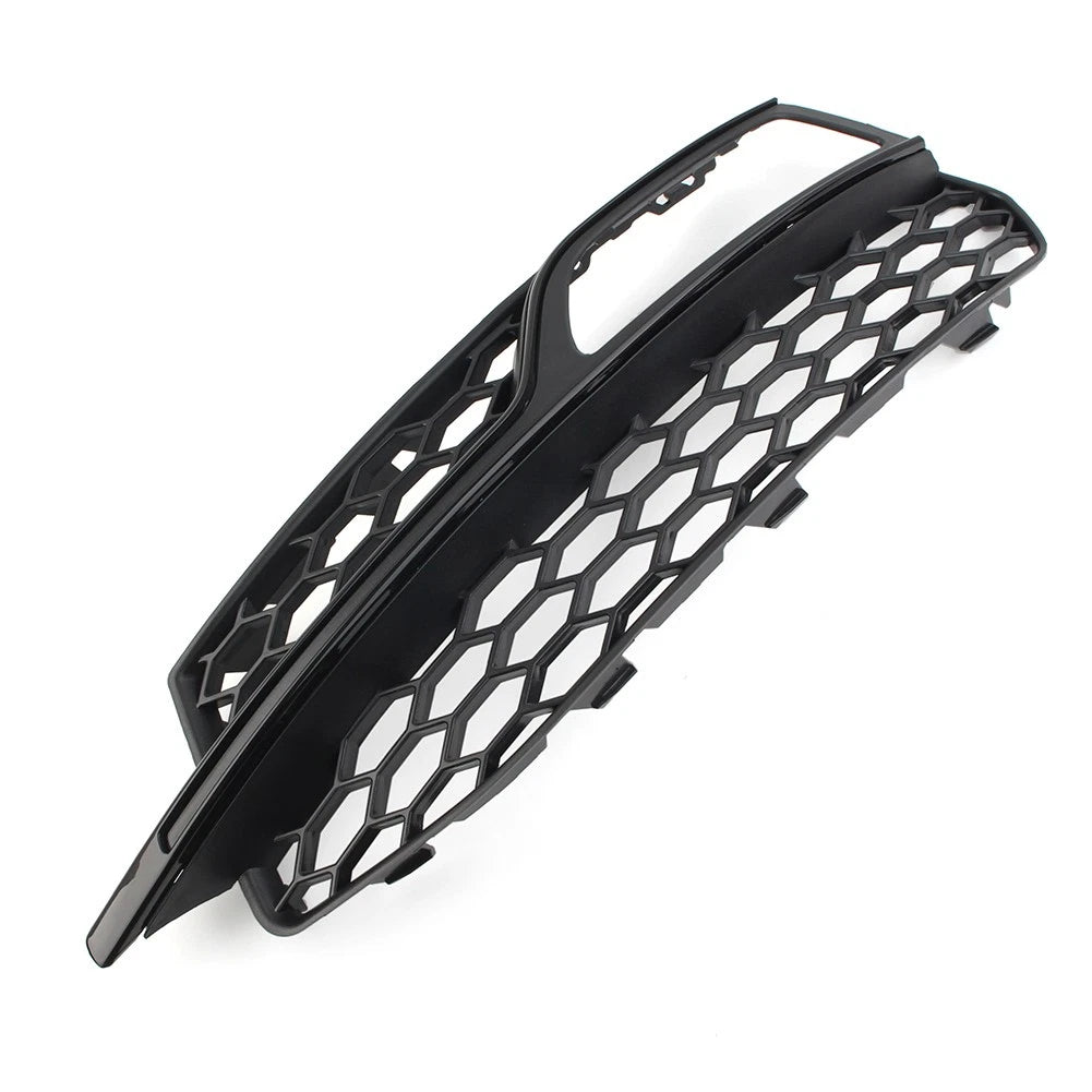 2X Front Bumper Honeycomb Fog Light Grille Cover for Audi A4 B9 SLine S4 (2016–2018)