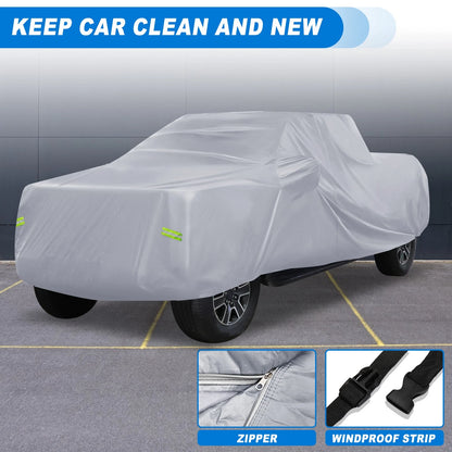 Waterproof Car Cover with Driver Door Zipper for Ford F150 Crew Cab