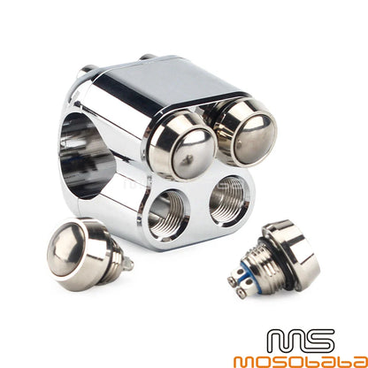 Chrome 7/8in Motorcycle Horn Indicator Switch for Harley Handlebar