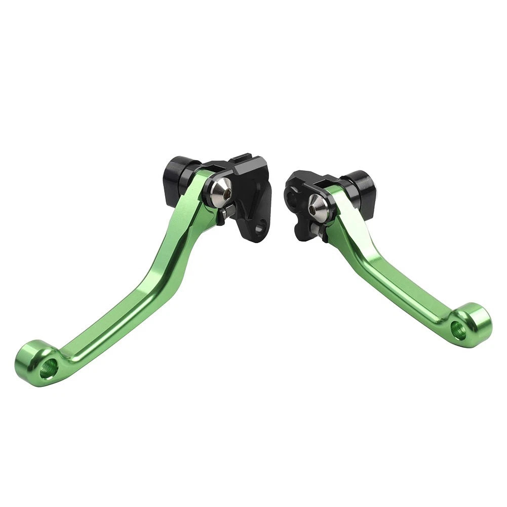 CNC Pivot Brake Clutch Levers for Kawasaki KX80 KX100 (1994–1996) Green