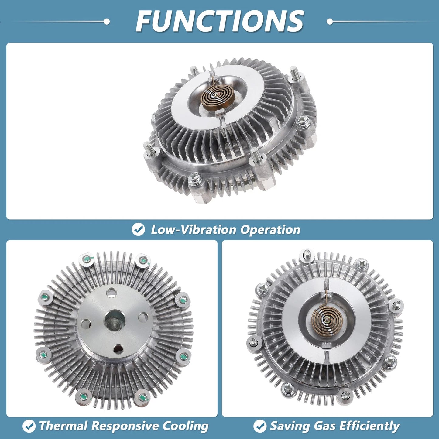 Engine Cooling Fan Clutch for Dodge Ram 50 L4 2.0L (1983–1989) No.19189657