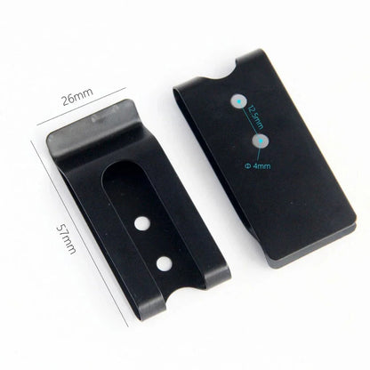 Belt Clip Hook 2 x Flat Base Manganese Steel Accessories for Vehicle