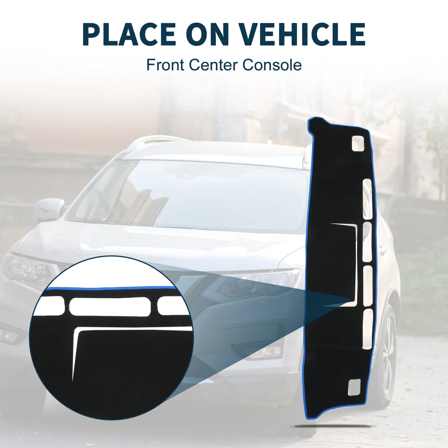 Dashboard Dash Cover Mat for Nissan NV350 Caravan E26 (2012–2024) Black Blue