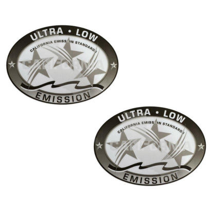 2Pcs Low Emission Outboard Sticker for California DOT (Gray)