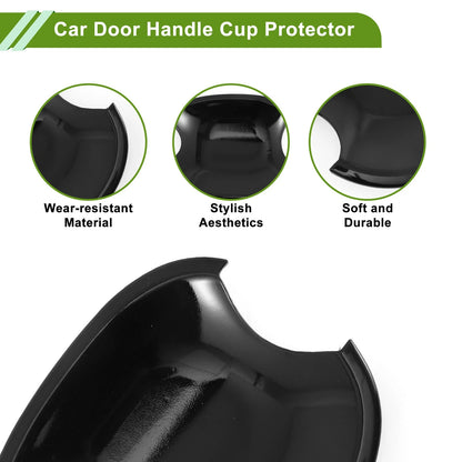 Car Door Handle Cup Protector for Toyota Highlander Camry Avalon (2014–2023) Gloss Black
