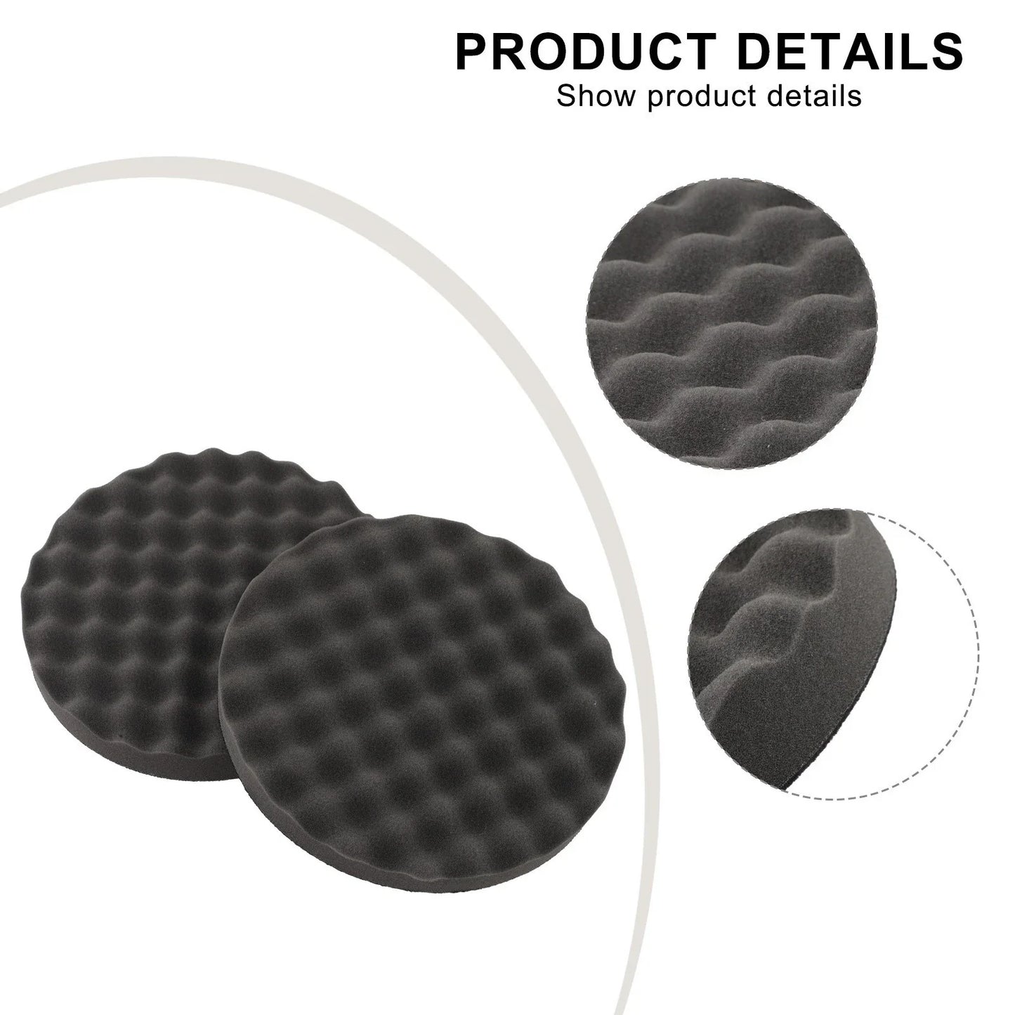 2 x Round Foam Polishing Pad Kit 8 Inch Single Sided Tools Supplies