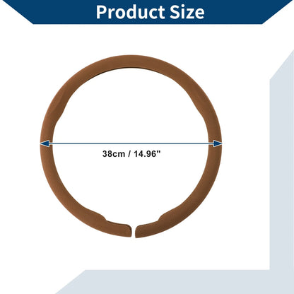 Steering Wheel Cover   - 14.96" Light Brown PVC