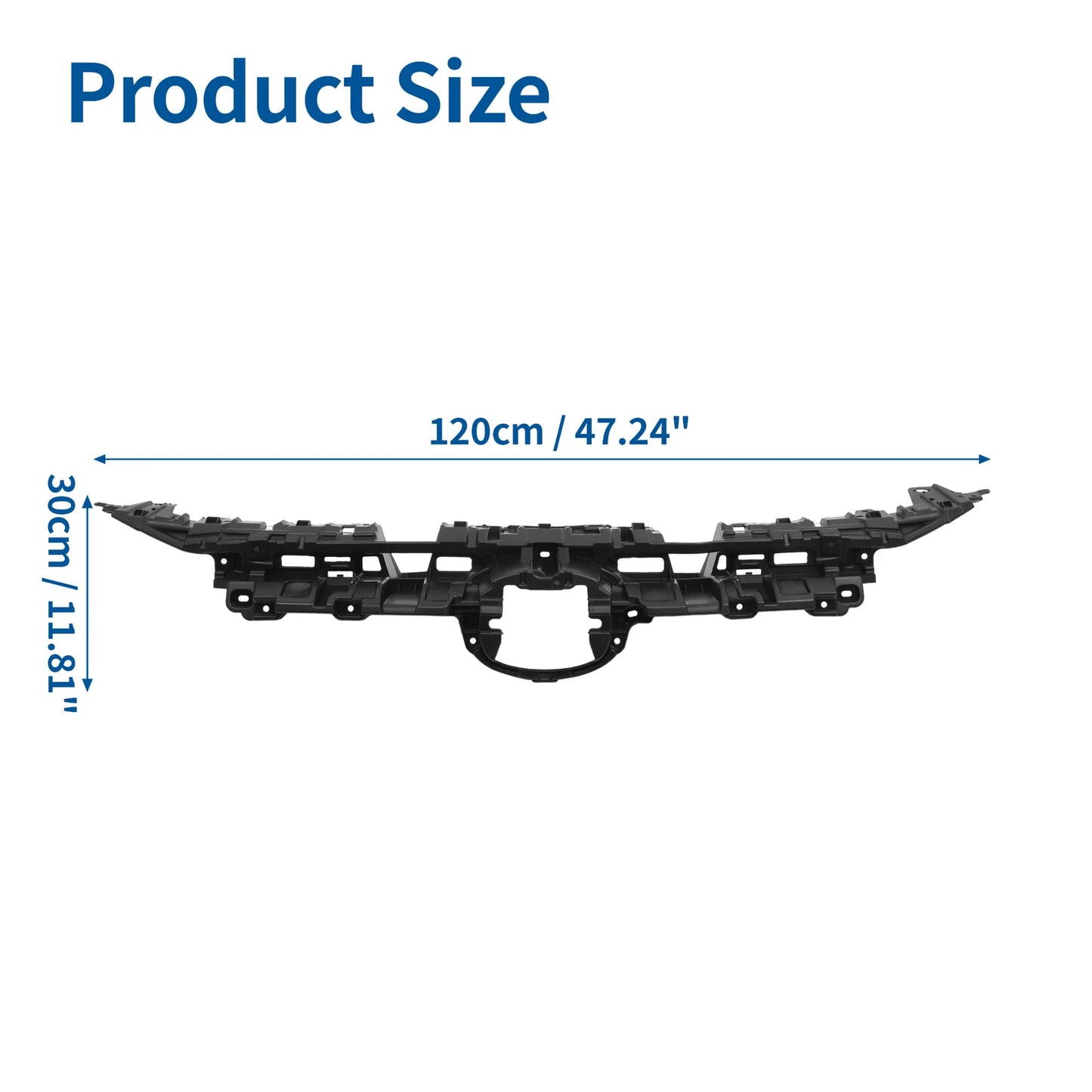 Front Hood Bumper Grille for Toyota RAV4 (2019–2022) - Black Silver Tone