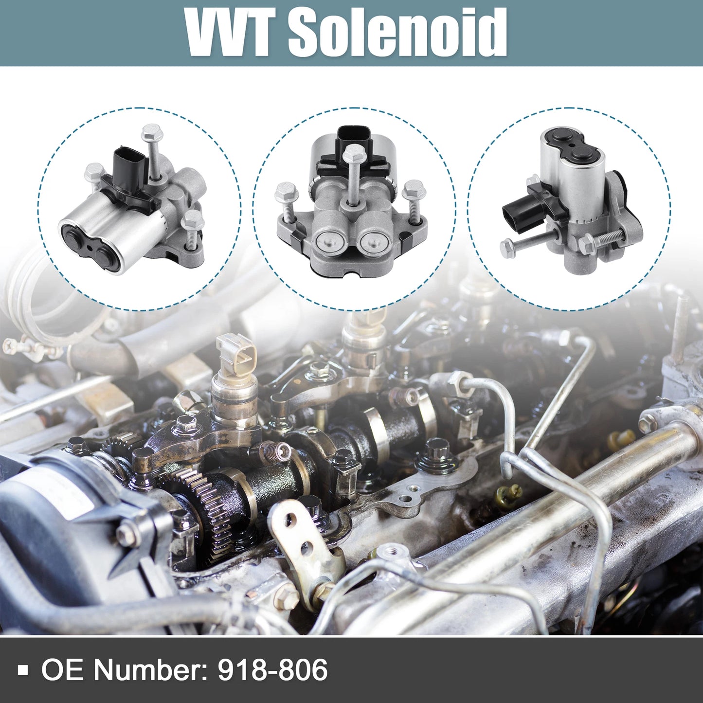 Set of 2 Engine Oil Control Valve Timing VVT Solenoids for Chevrolet (2010–2015)