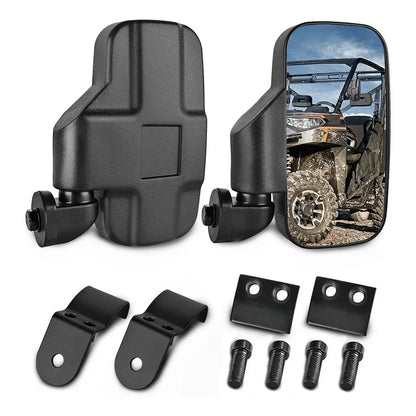 Rear View Mirrors Black Adjustable UTV for Polaris