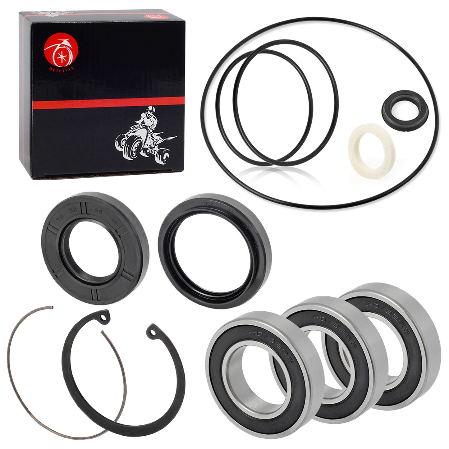 Rear Axle Wheel Bearing Seals O-Ring Kit for Honda Recon 250 (2002–2004)