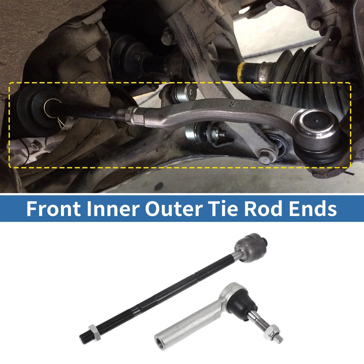 4pcs Tie Rod End Links for Cadillac Escalade (2002–2020)