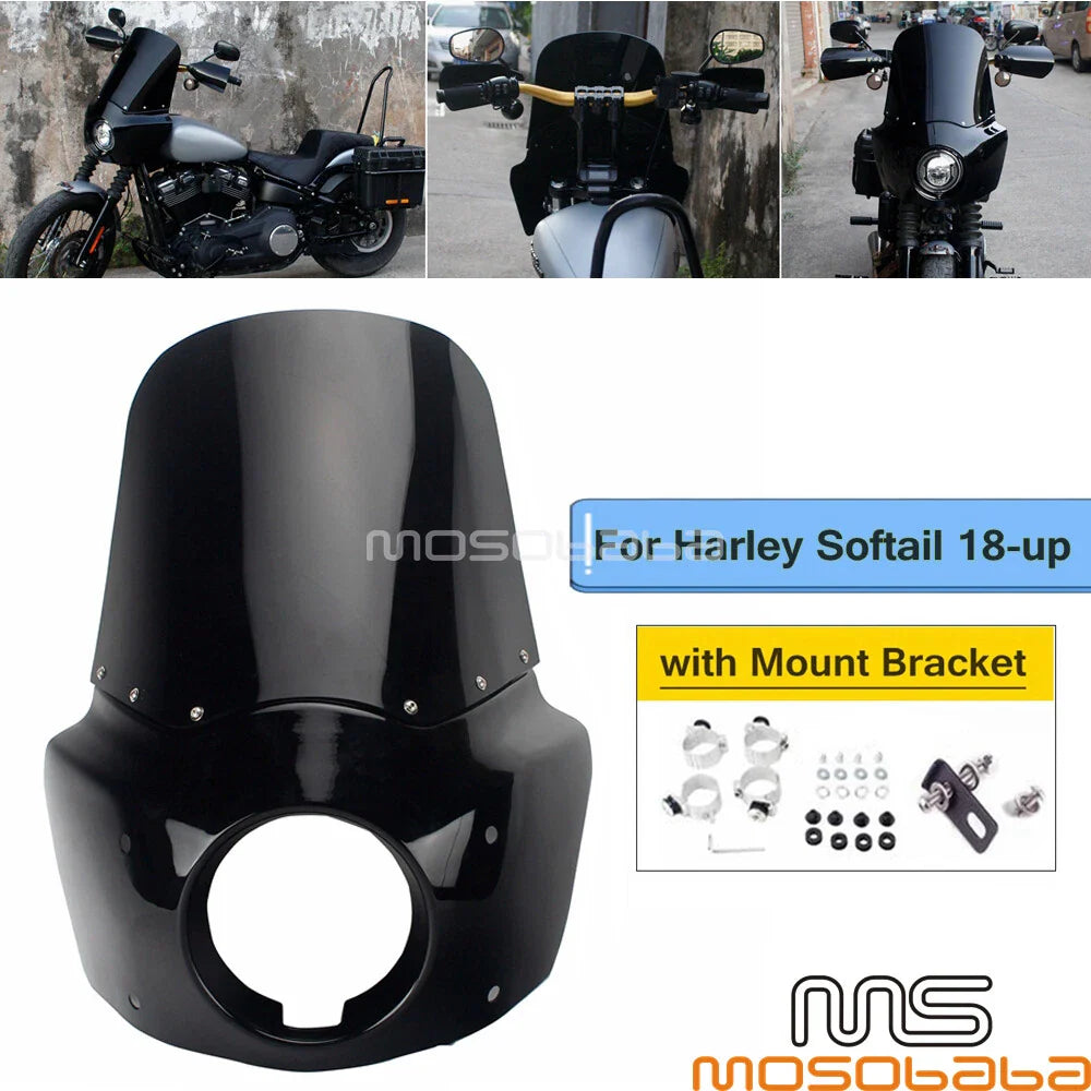15" Windshield Front Headlight Fairing for Harley Street Bob FXBB/FXBBS (18-22)