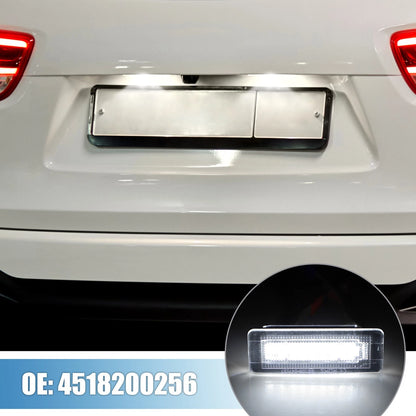2X White LED License Plate Light 4518200256 4014SMD for Smart Fortwo (2007–2015)