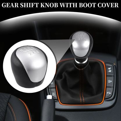 6 Speed Manual Gear Shift Knob for Hyundai IX35 (2009-2015) - Faux Leather Black