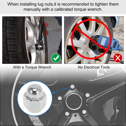 4 x M12x1.5 Wheel Lug Nuts for Hyundai Accent (2007-2009)