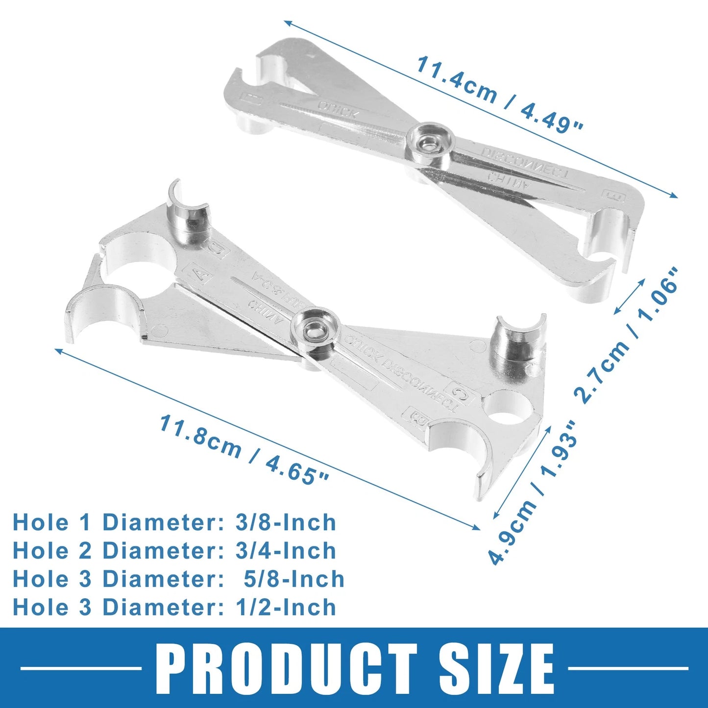 Fuel Line Disconnect Tool Kit 3/4" 5/8" 1/2" 3/8" for GM Ford (Pack of 2)