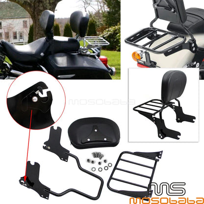Sissy Bar Backrest Luggage Rack for Harley Electra Glide, Street Glide (2009-2023)