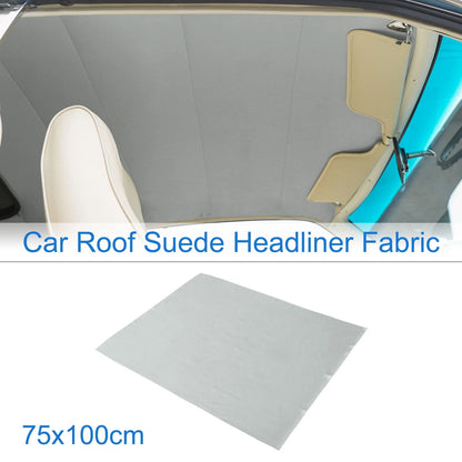 Suede Fabric Headliner for Car Roof Repair (29.5"L x 39.3"W) Light Gray