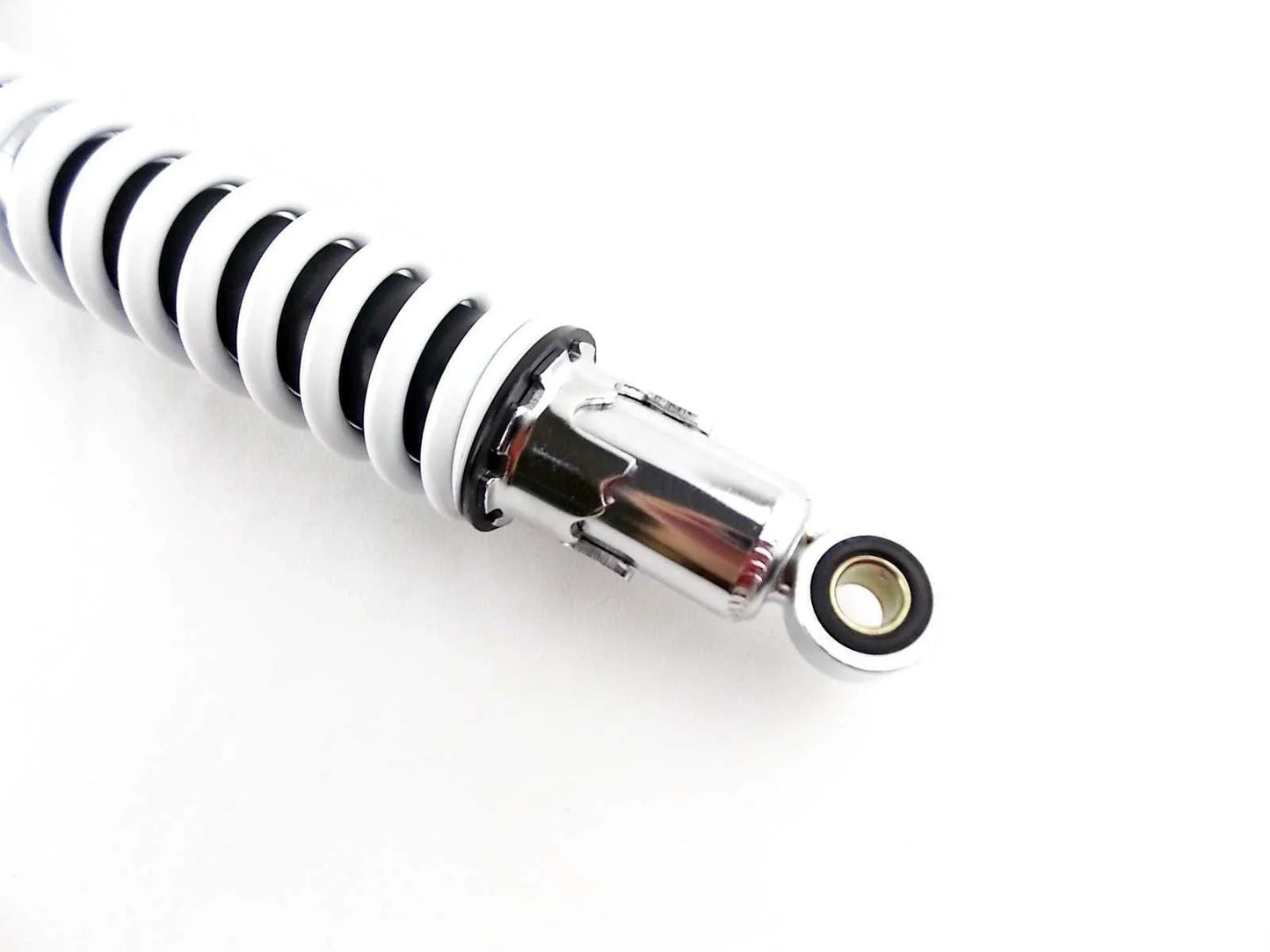 400mm White/Chrome Rear Shock Absorbers for Suzuki PE175