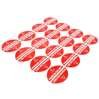 Set of 16 Weatherproof Gas Only Stickers for Fuel Pumps