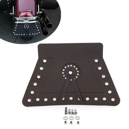 Double Leather Rear Mudguard Fender Flap for Harley Touring Softail