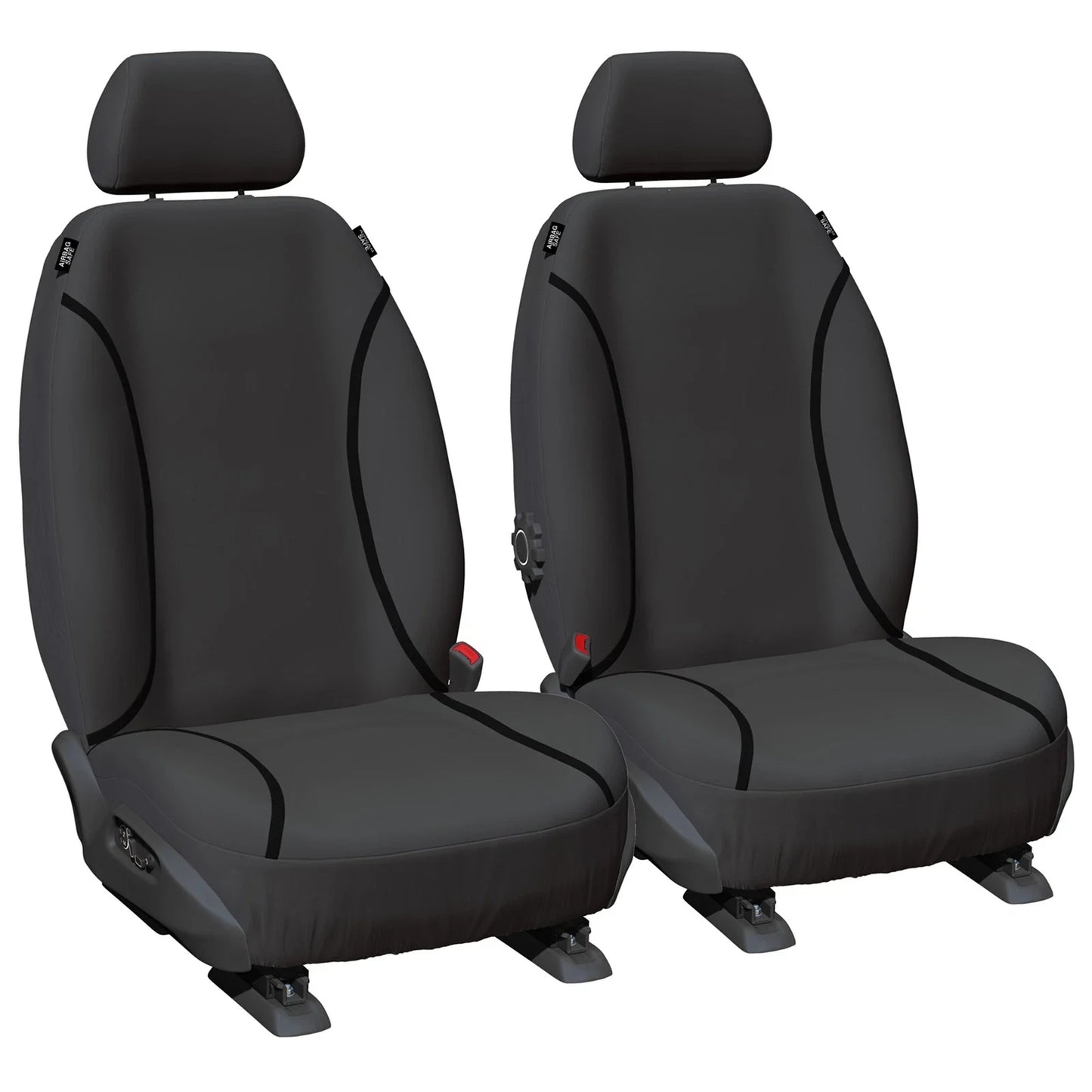 2 x Front Grey Canvas Seat Covers for Landcruiser HDJ100 (2000–2007)