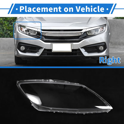 1 Pcs Headlight Lens Cover for Mazda RX-8 (2004–2011) PC Clear