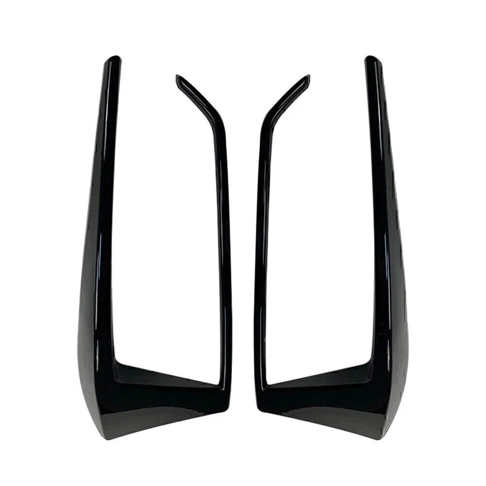 Black Rear Bumper Spoiler Fog Light Covers for VW Golf Mk7.5 (2016-2019)