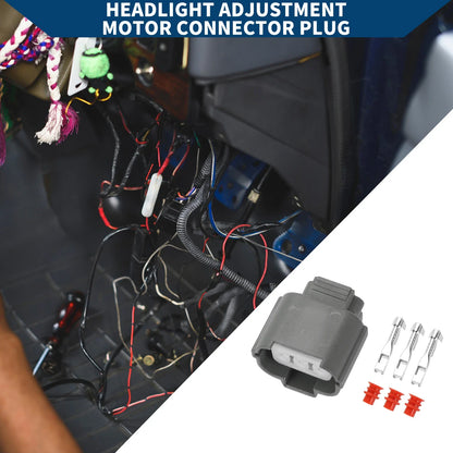 3 Pin Headlight Adjustment Motor Connector Plug for Honda K Series K20
