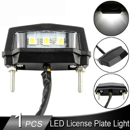 1 x 3 LED Motorcycle Rear Tail License Plate Light Lamp 12V for Motorcycle