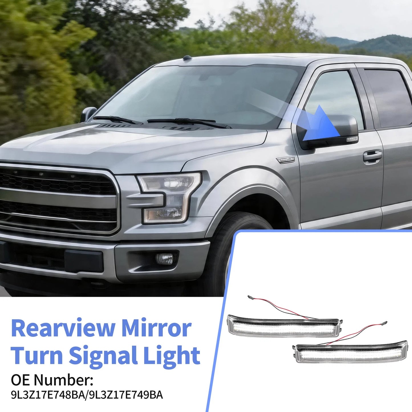 LED Mirror Turn Signal Light for Ford F-150 (2011–2015) No. 9L3Z17E748BA