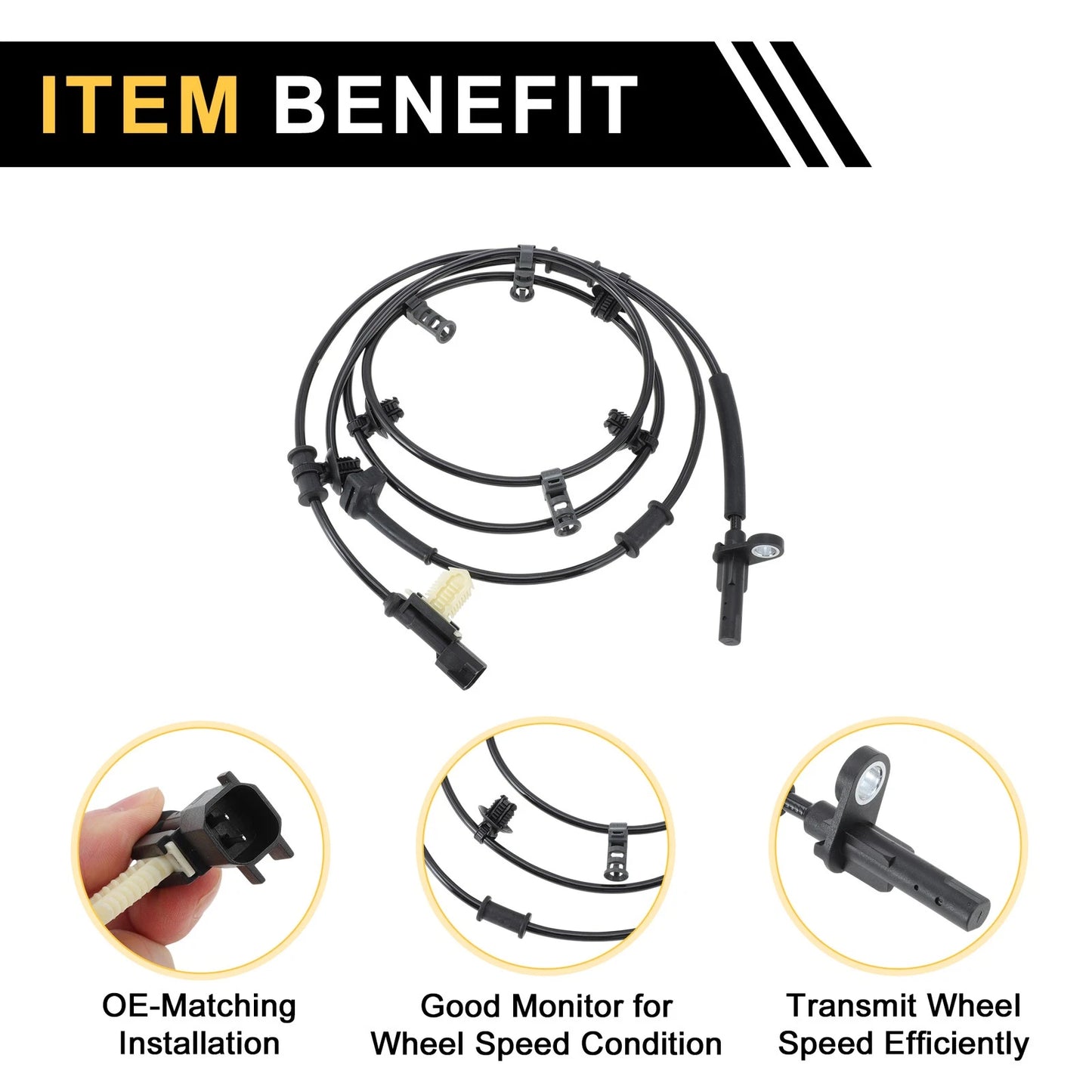 ABS Wheel Speed Sensor No.FL3Z2C190A for Ford F150 (2015–2017) Rear Right