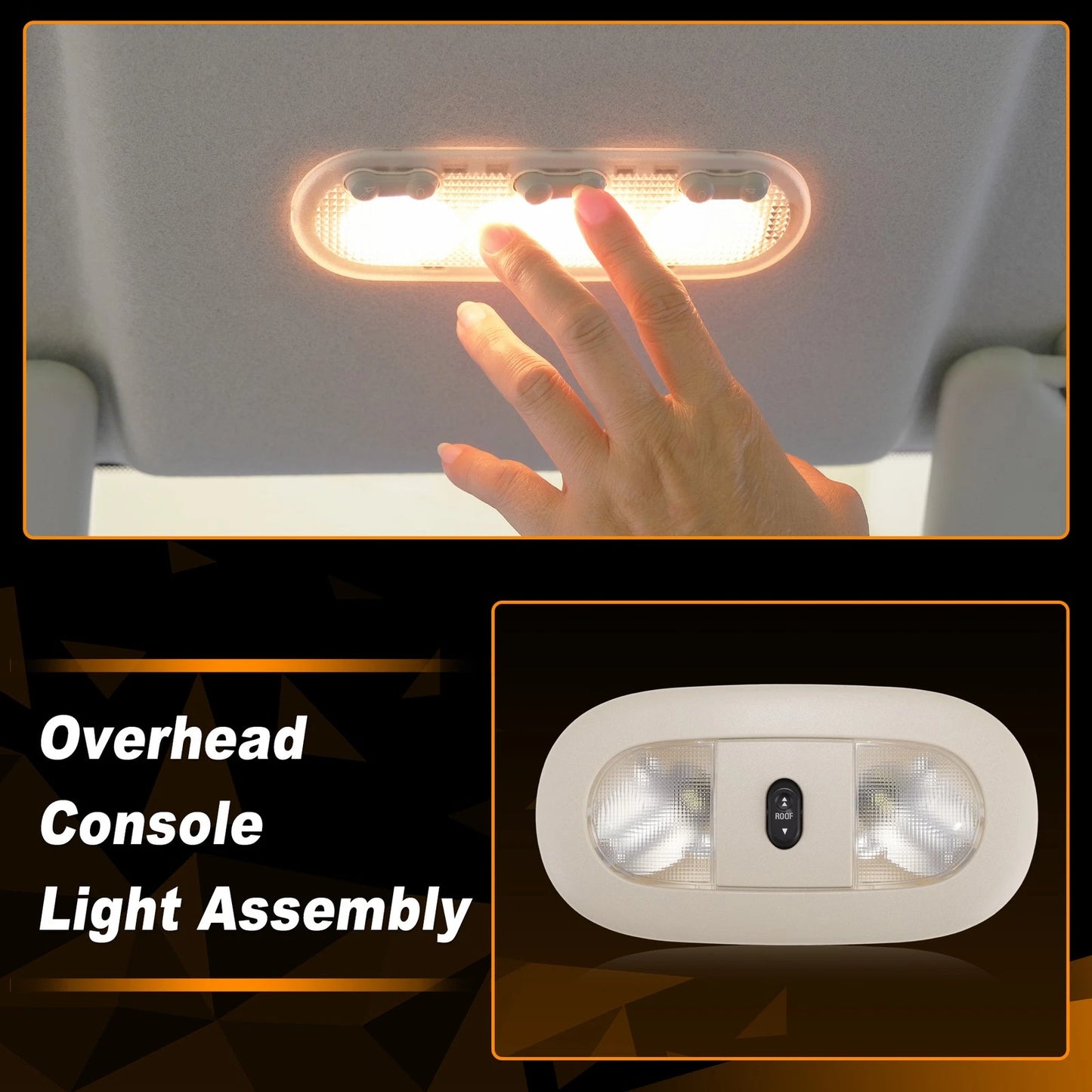 Dome Light Overhead Console for Ford F250 F350 F450 F550 Super Duty (2008–2010)