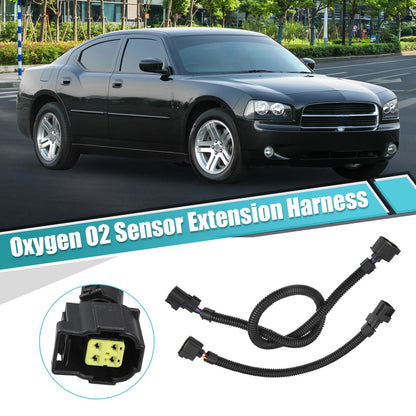 2Pcs 12" + 2Pcs 24" Oxygen Sensor Extension Harness for Jeep Wrangler (2001–2019)