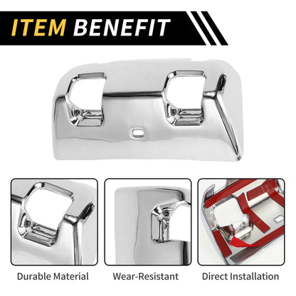 Rear Window Switch Panel Cover for Jeep Wrangler JL JLU (2018–2024) Gloss Silver Tone