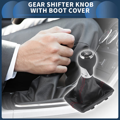 5 Speed Manual Gear Shifter Knob with Cover for Audi A4 (2007–2015) Black
