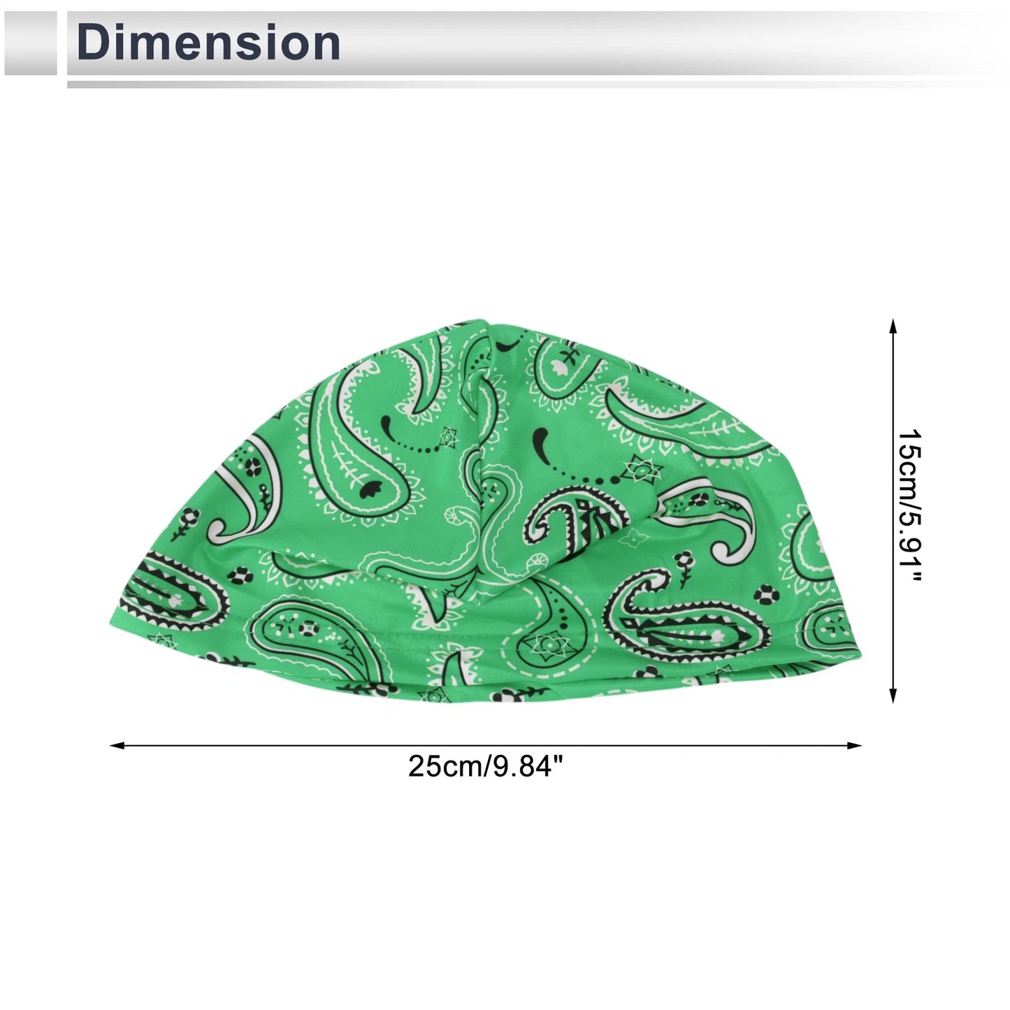 Cycling Hat Sweat Wicking Breathable Light Green 25x15cm (2023)